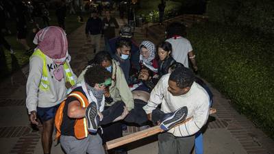 Dueling protesters clash at UCLA hours after police clear pro-Palestinian demonstration at Columbia
