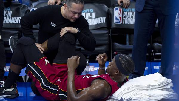 Report: Heat star Jimmy Butler feared to have MCL injury after play-in loss to 76ers