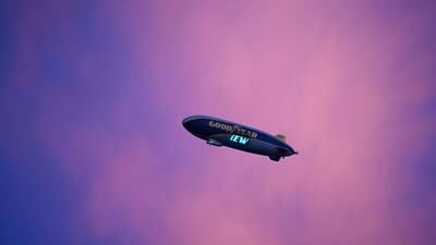 Goodyear Blimp spotted over the Jacksonville area on its way to PGA Tour event in Hilton Head, S.C.