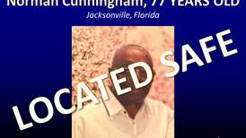 UPDATE: Missing Jacksonville man with Alzheimer’s located safe, JSO says