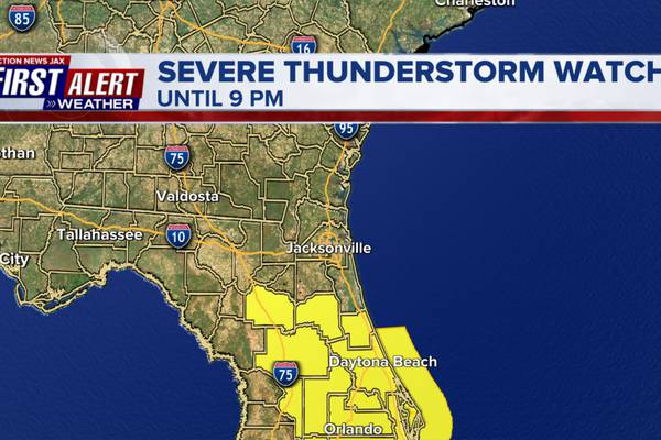First Alert Weather: Severe T-storm watch for Putnam til 9 p.m.; strong storms may happen elsewhere
