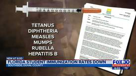Immunization rates for kindergarteners and 7th graders drop in Florida, 10-year low last school year