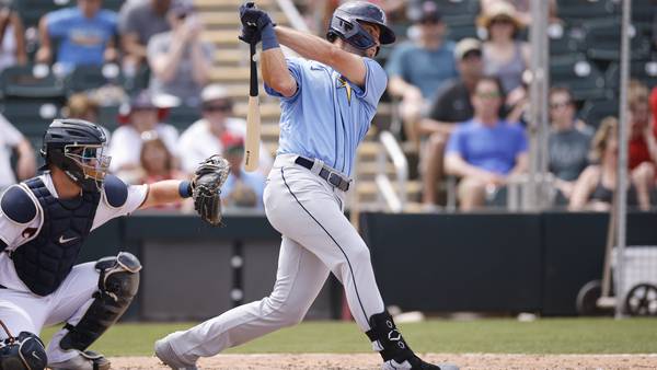 Spring training bloopers by Tigers result in rare HR to 2B for Rays OF Kameron Misner