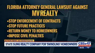 Florida Attorney General files complaint against company, says it locks homeowners into 40-year lien