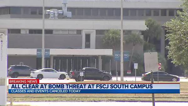 Jacksonville police say bomb threat at FSCJ South Campus was false report, nothing found