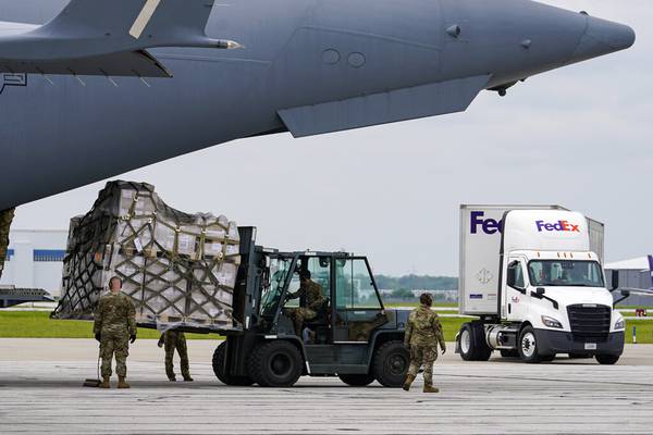 Photos: 78,000 pounds of baby formula arrive in Indianapolis 