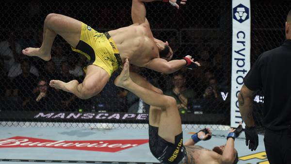 UFC 301: Michel Pereira scores wild submission over Ihor Potieira aided by backflip kick to head deemed 'legal enough'