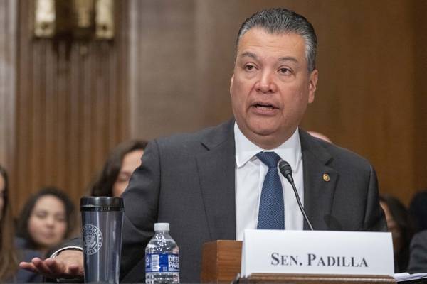 As border debate shifts right, Sen. Alex Padilla emerges as persistent counterforce for immigrants