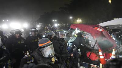 Police move in and begin dismantling pro-Palestinian demonstrators' encampment at UCLA